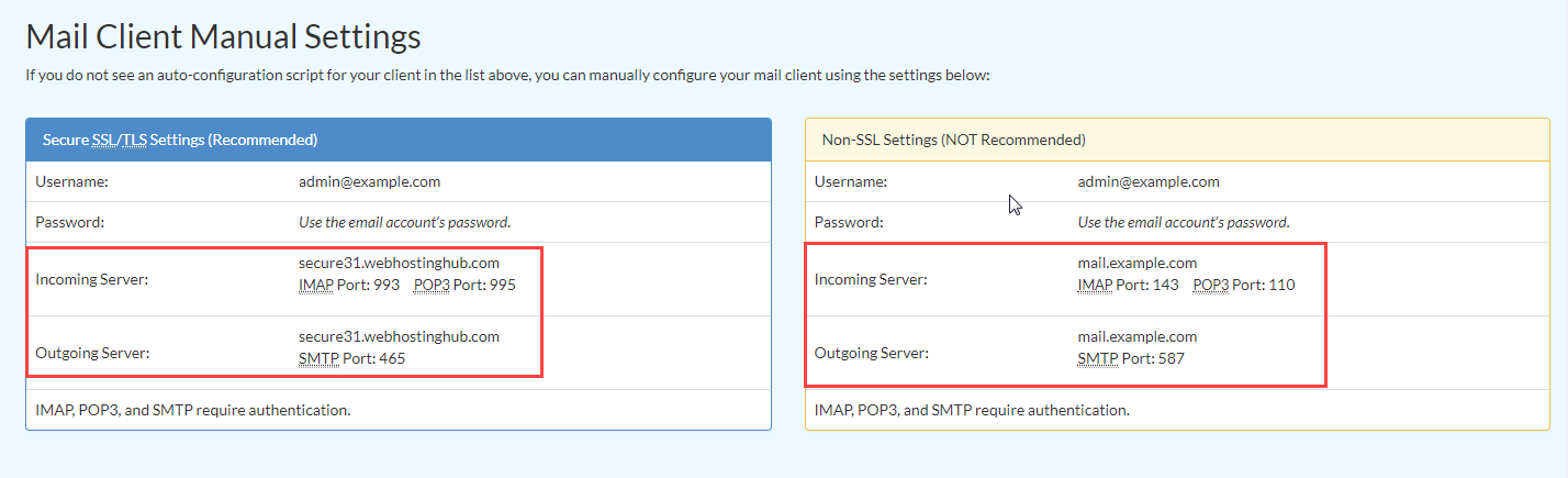 Where Do I Find My Email Settings Web Hosting Hub